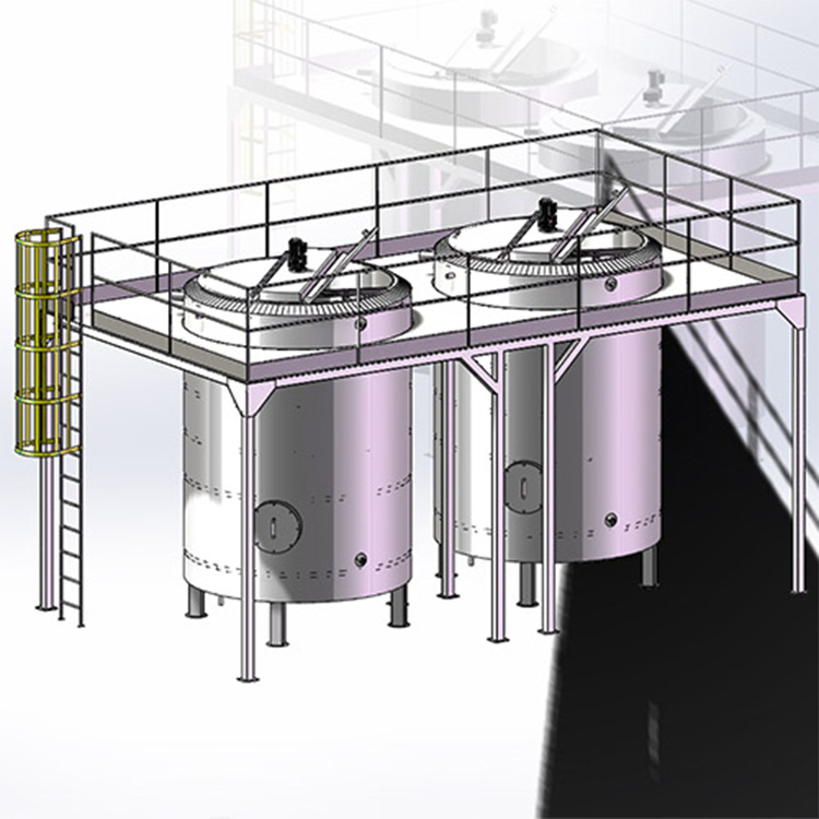 钢平台搅拌罐